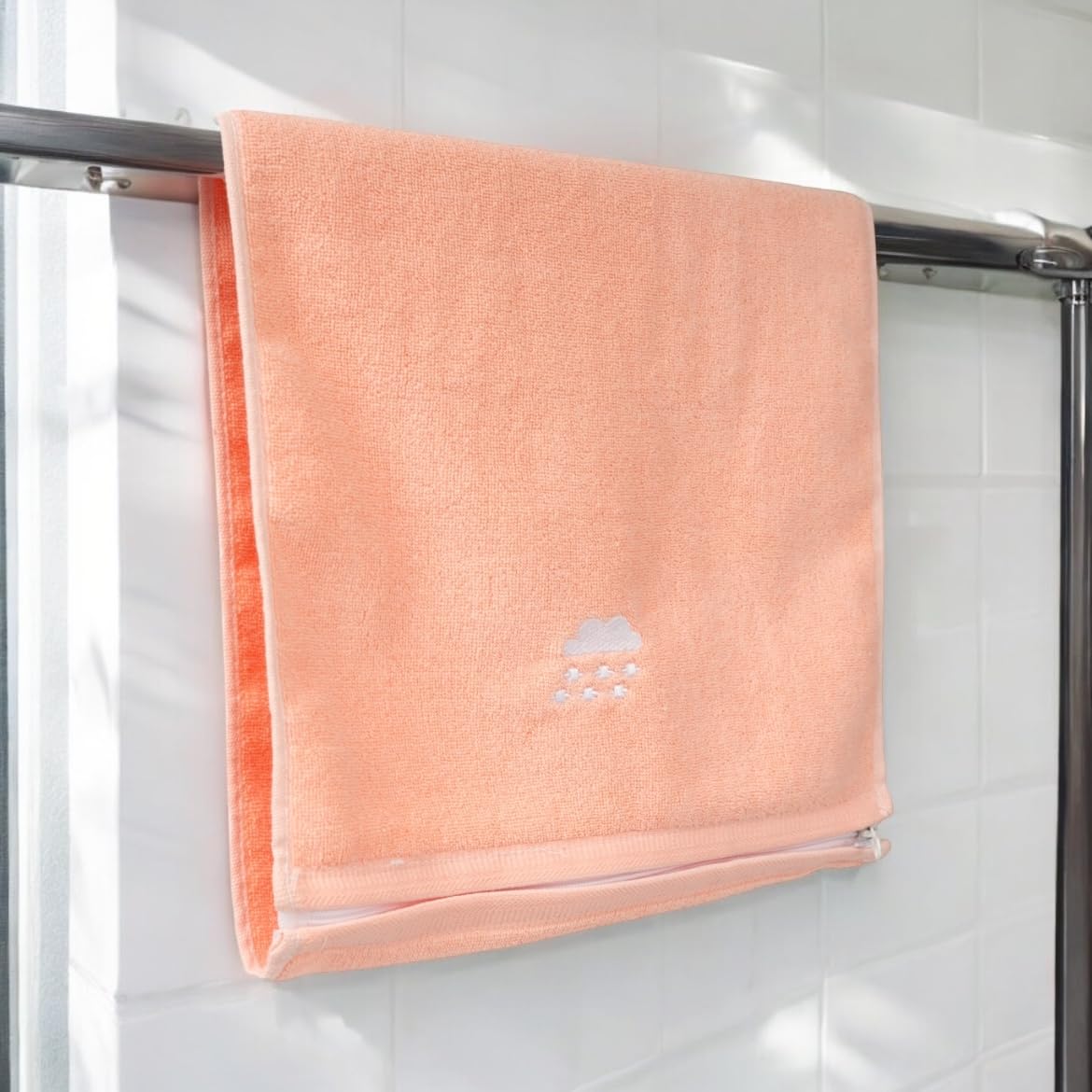 ZipTowel - Laundry Reducing,  100% Cotton Hand Towel, Unique Zipper Design