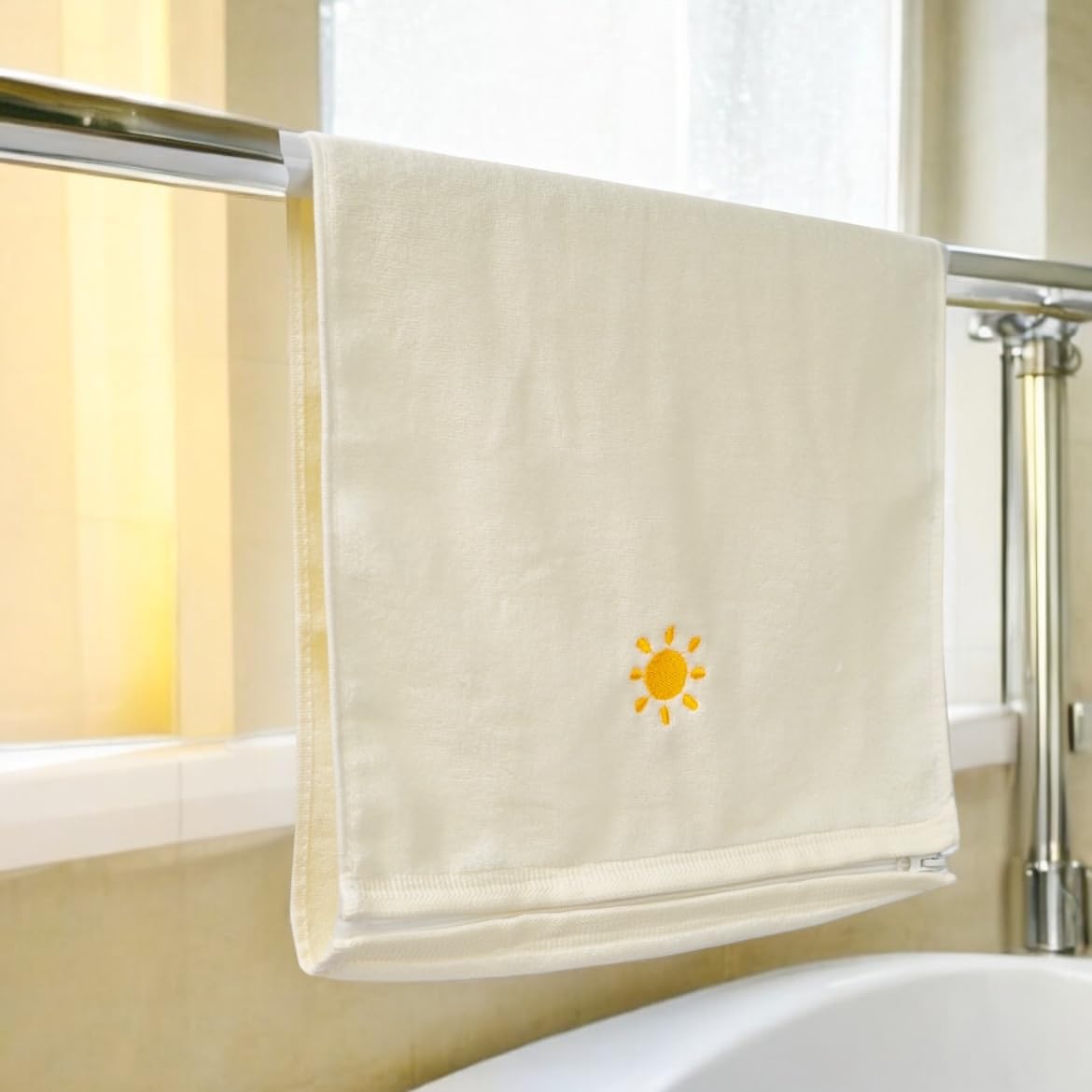 ZipTowel - Laundry Reducing,  100% Cotton Hand Towel, Unique Zipper Design