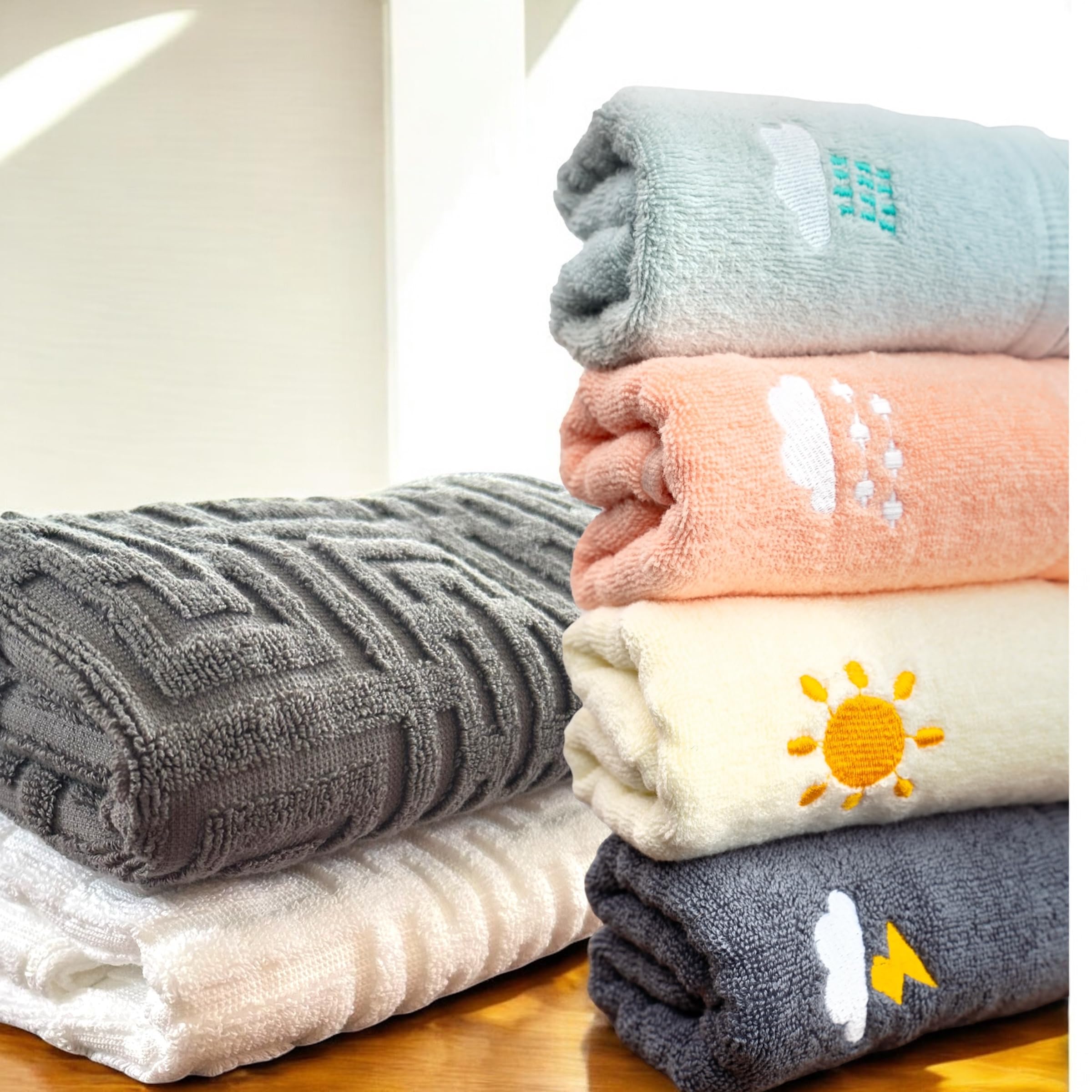 ZipTowel - Laundry Reducing,  100% Cotton Hand Towel, Unique Zipper Design