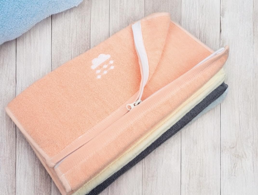ZipTowel - Laundry Reducing,  100% Cotton Hand Towel, Unique Zipper Design